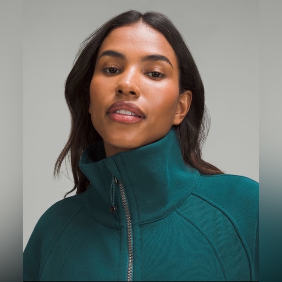 ❌SOLD❌NWT Lululemon Scuba Oversized Funnel-Neck Full Zip in Storm Teal size XS/S - Picture 3 of 10
